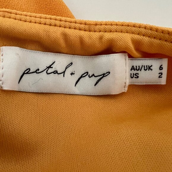 Petal and Pup Womens Whitehaven Orange Strapless Dress Midi Bodycon size 2 - Picture 11 of 14